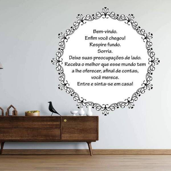 Adesivo de Parede Mandala Cor nica com Frase 3