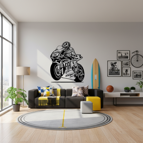 Adesivo de Parede Esportes Moto de Corrida