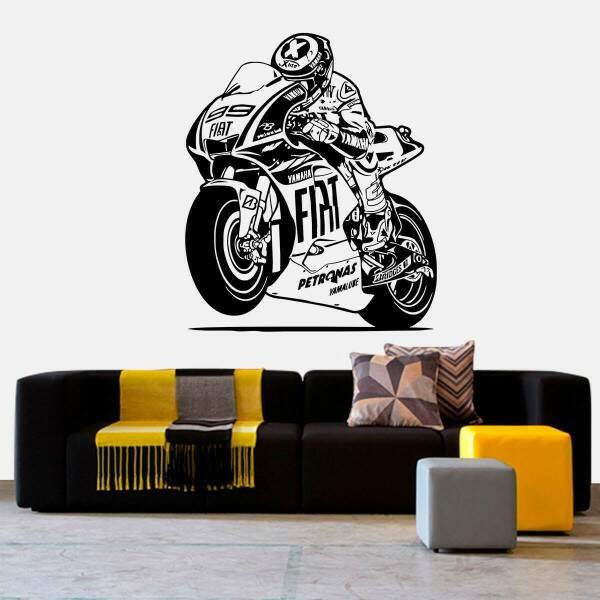 Adesivo de Parede Esportes Moto de Corrida