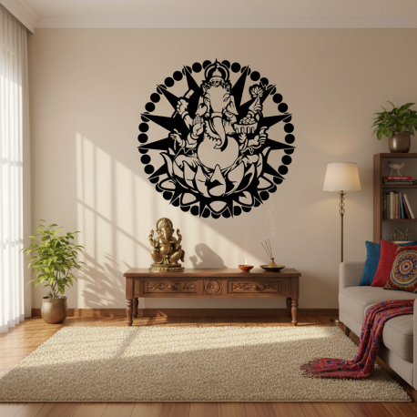 Adesivo de Parede F Deus Ganesha