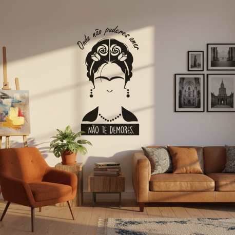 Adesivo de Parede Frida Kahlo Frase
