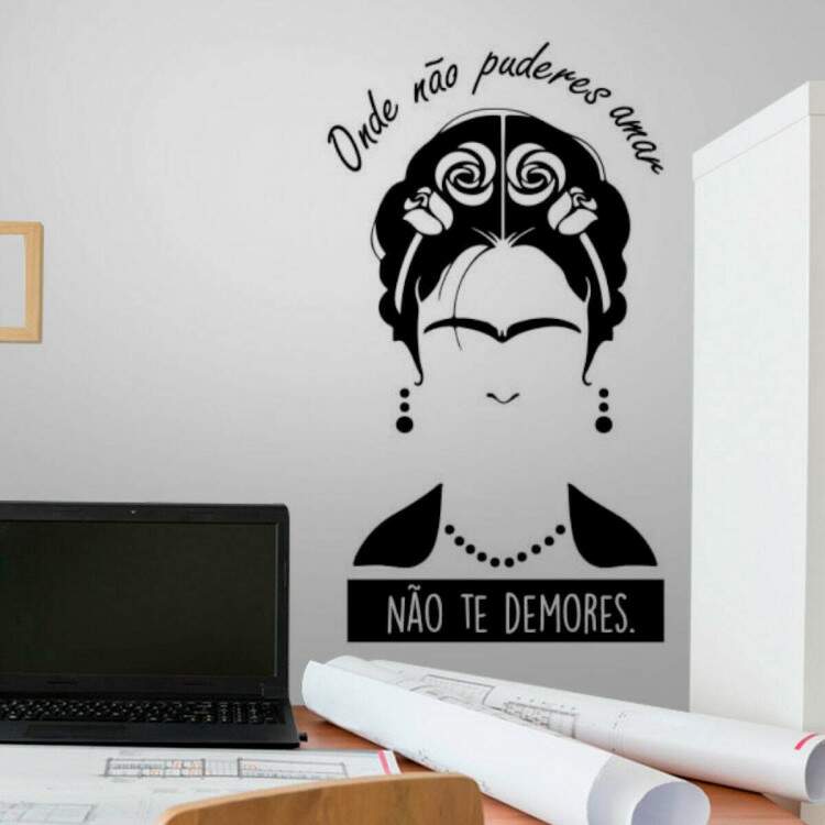 Adesivo de Parede Frida Kahlo Frase