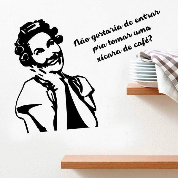 Adesivo de Parede Dona Florinda Xcara de Caf