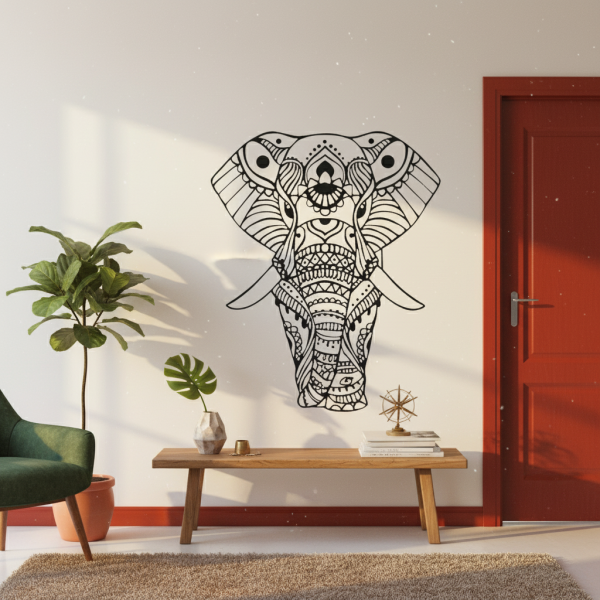 Adesivo de Parede Animais Elefante Indiano