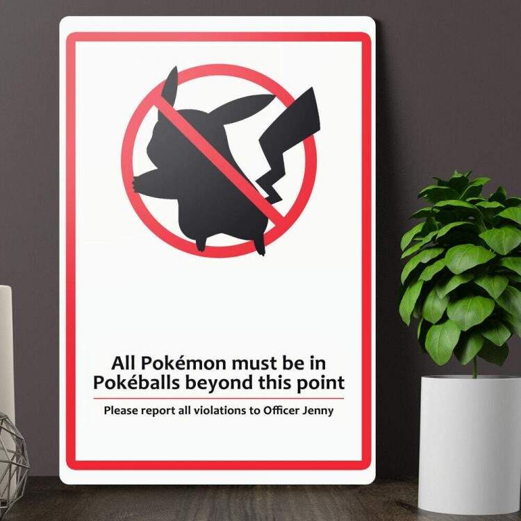 Placa Decorativa Proibido Pokmon