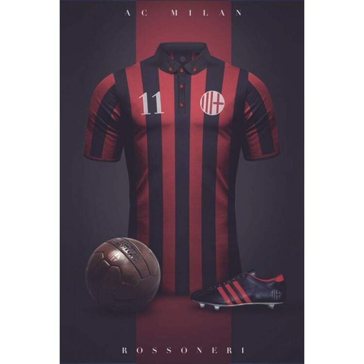 Placa Decorativa Futebol Milan