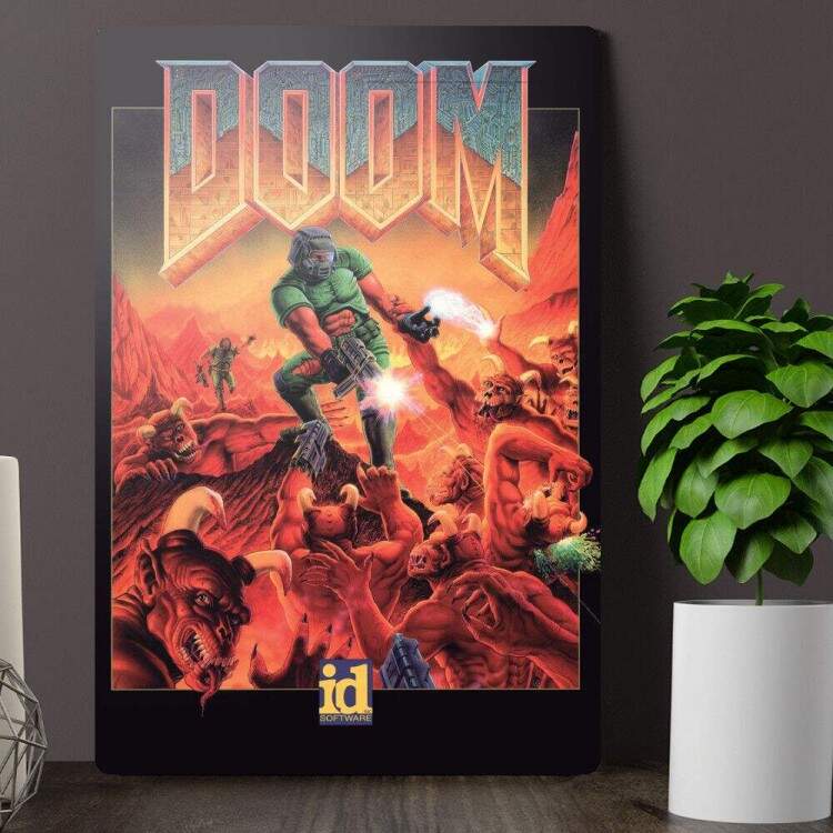 Placa Decorativa Games Doom