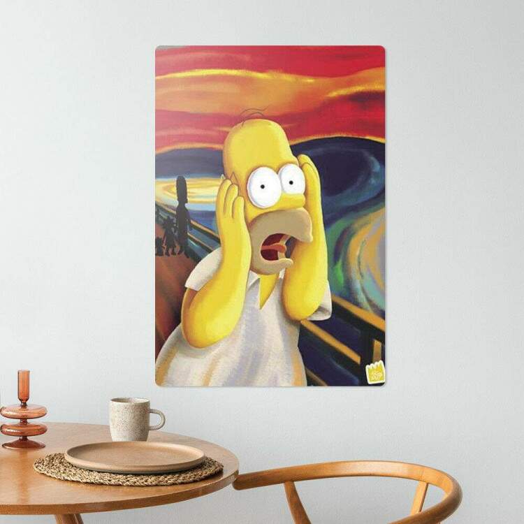 Placa Decorativa Homer Simpsons O Grito