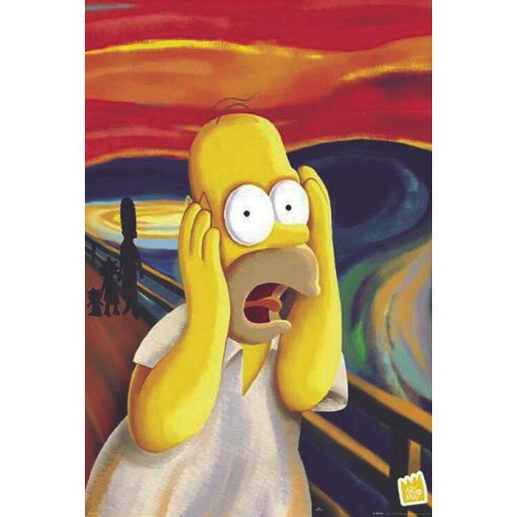 Placa Decorativa Homer Simpsons O Grito