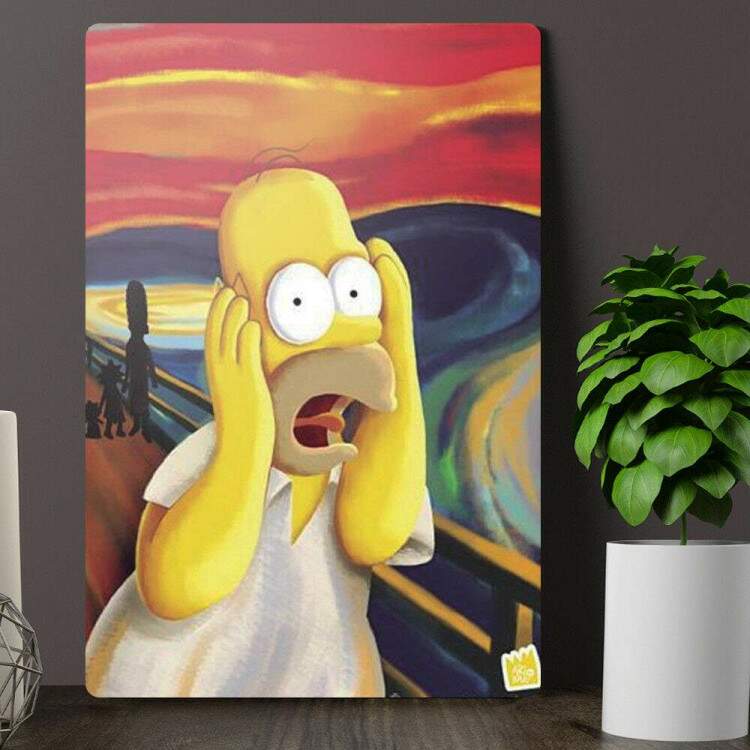 Placa Decorativa Homer Simpsons O Grito