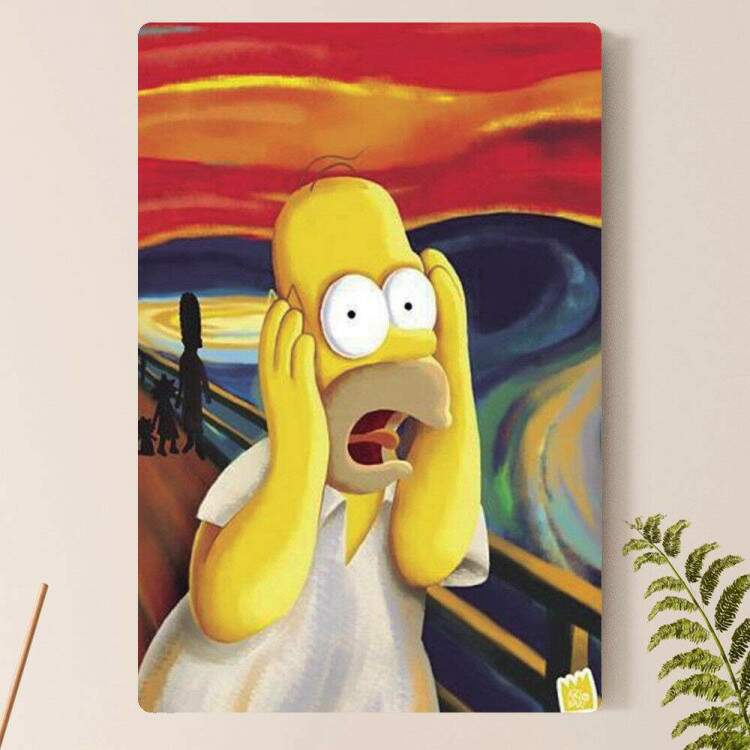 Placa Decorativa Homer Simpsons O Grito