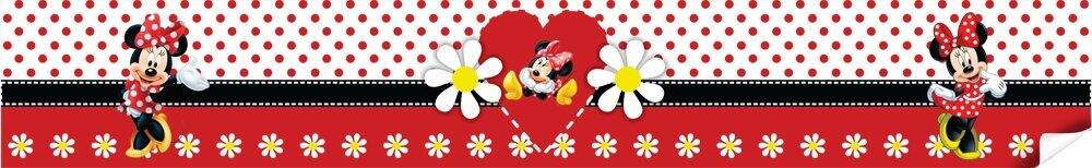 Faixa Decorativa Minnie com Flores