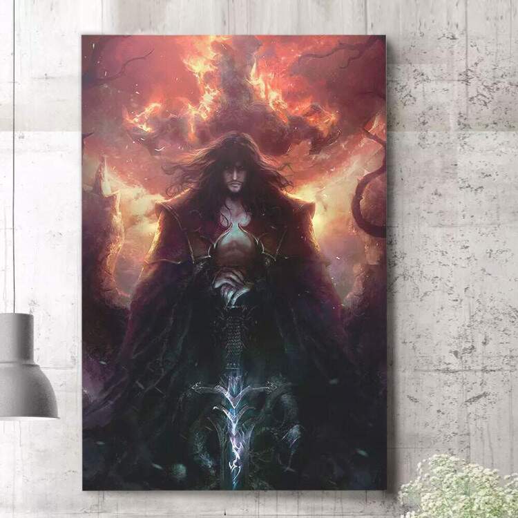 Quadro Decorativo Anime Castlevania Gabriel Belmont