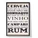 Quadro Decorativo Bebidas 4 Frase