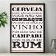 Quadro Decorativo Bebidas 4 Frase