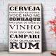 Quadro Decorativo Bebidas 4 Frase
