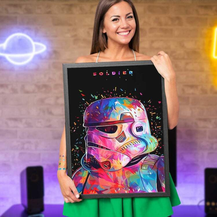 Quadro Decorativo Star Wars Pop Art Stormtrooper