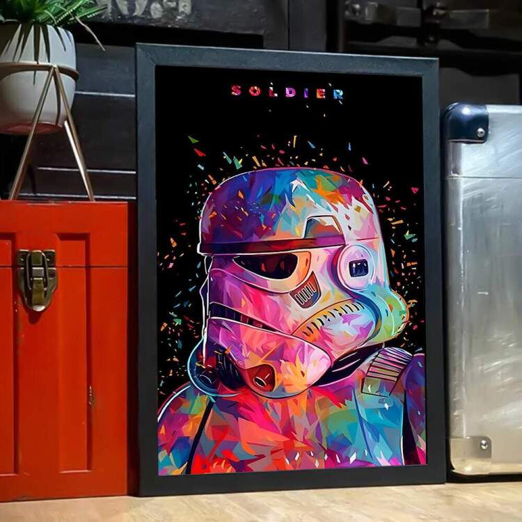 Quadro Decorativo Star Wars Pop Art Stormtrooper