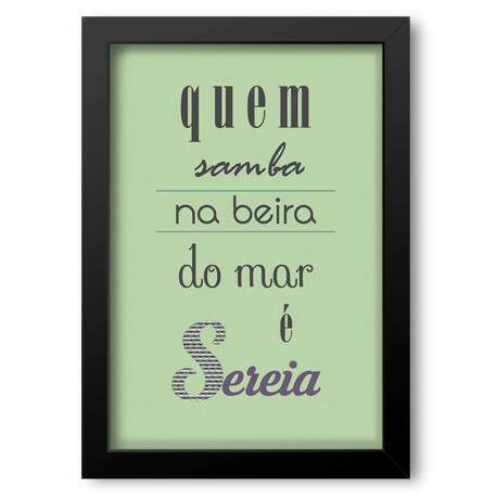 Quadro Decorativo Frase  Sereia