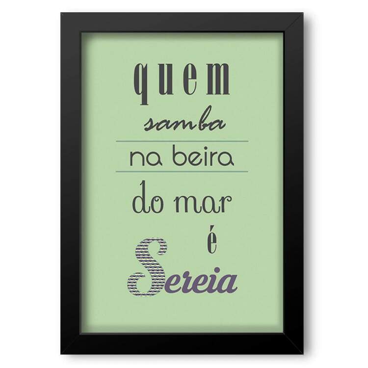 Quadro Decorativo Frase  Sereia