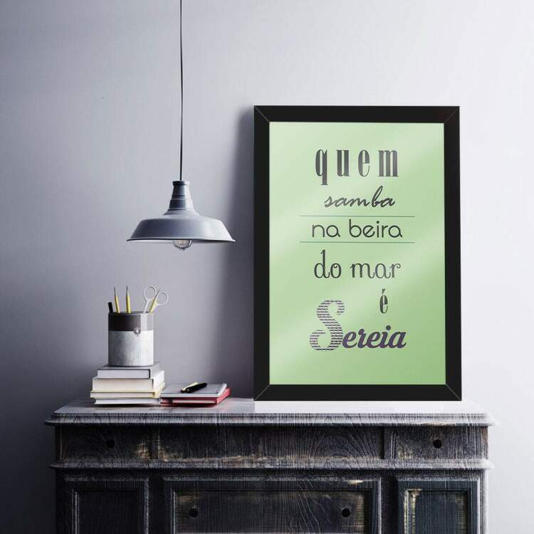 Quadro Decorativo Frase  Sereia