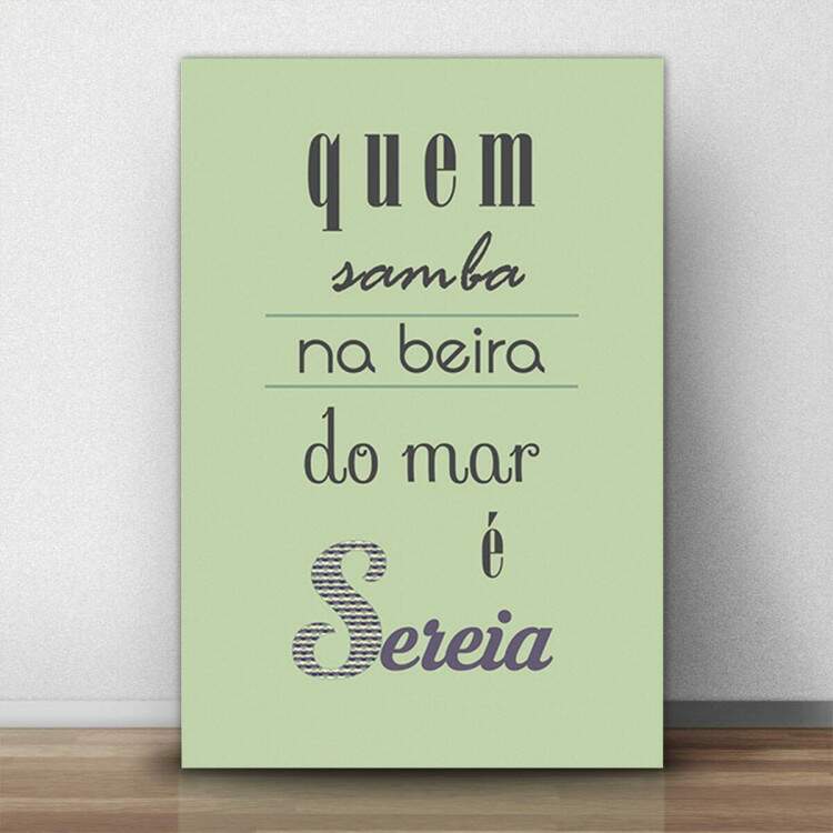 Quadro Decorativo Frase  Sereia