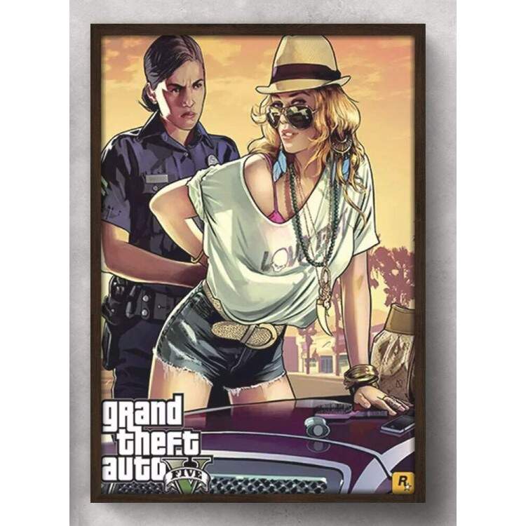 Quadro Decorativo Games GTA V Fan Art