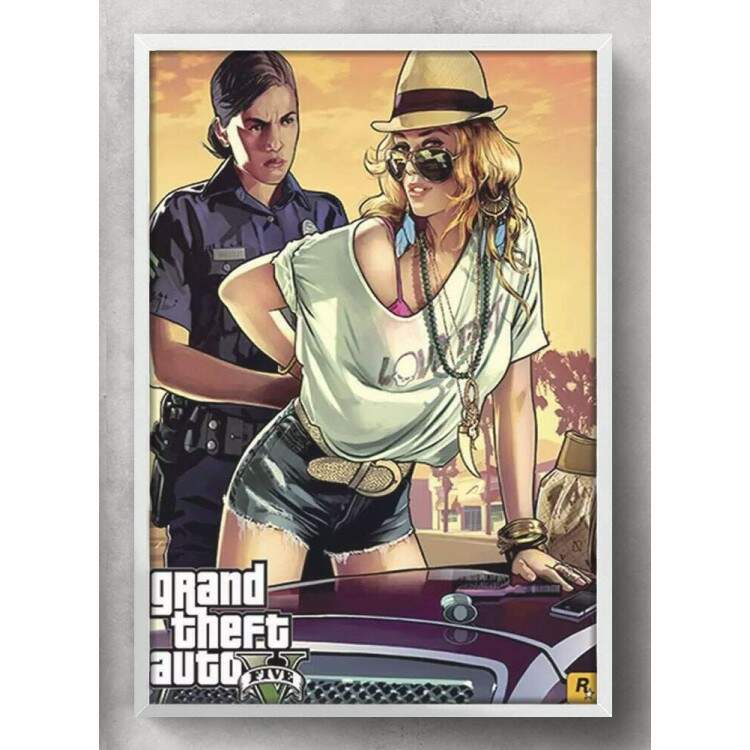 Quadro Decorativo Games GTA V Fan Art