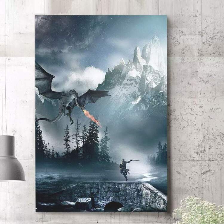 Quadro Decorativo Games Skyrim 01