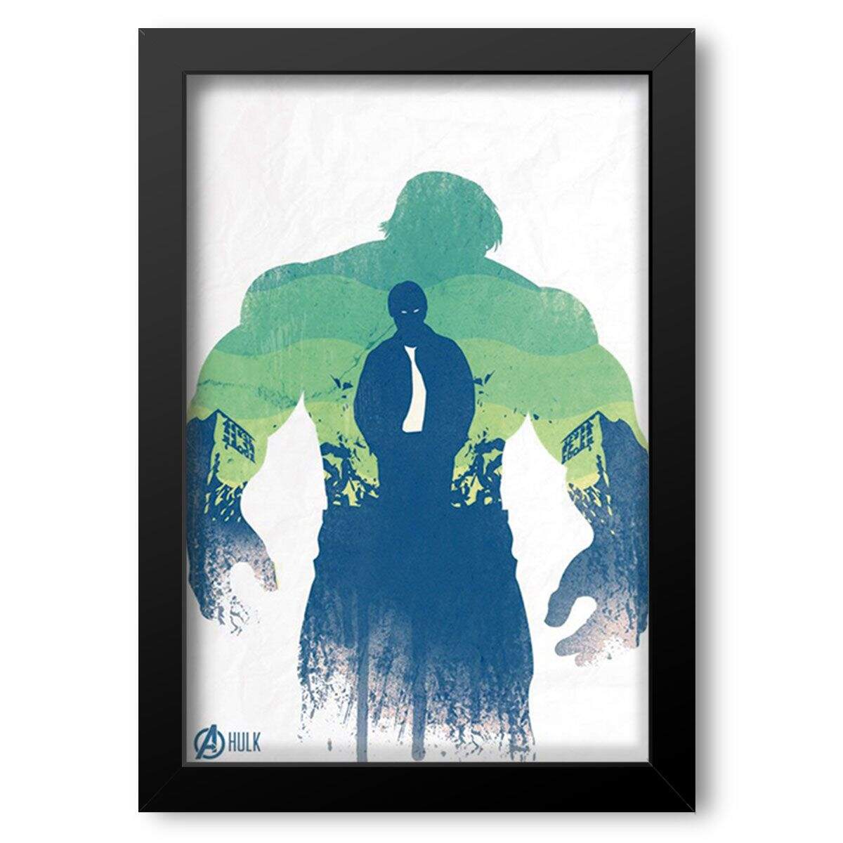 Quadro Decorativo Herois Hulk Minimalista