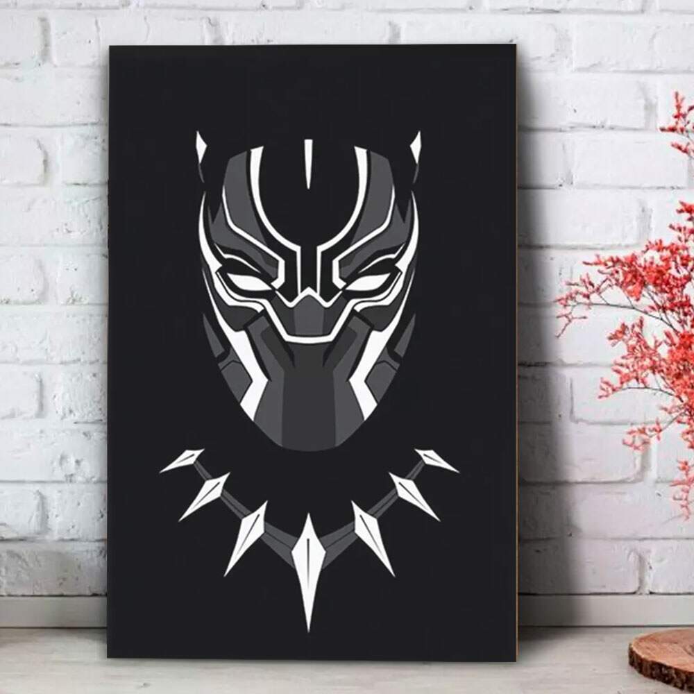 Quadro Decorativo Her�is Pantera Negra Minimalista