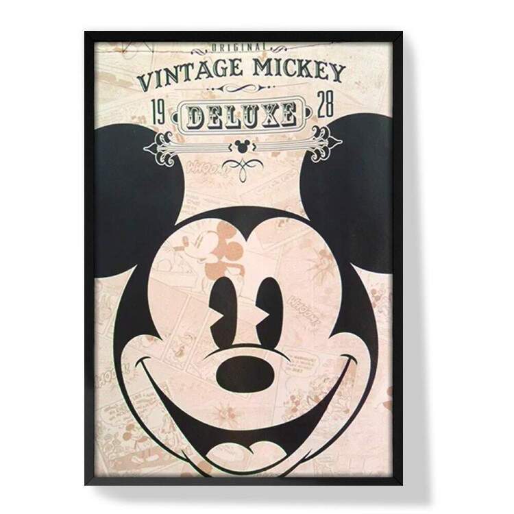 Quadro Decorativo Infantil Mickey Retro