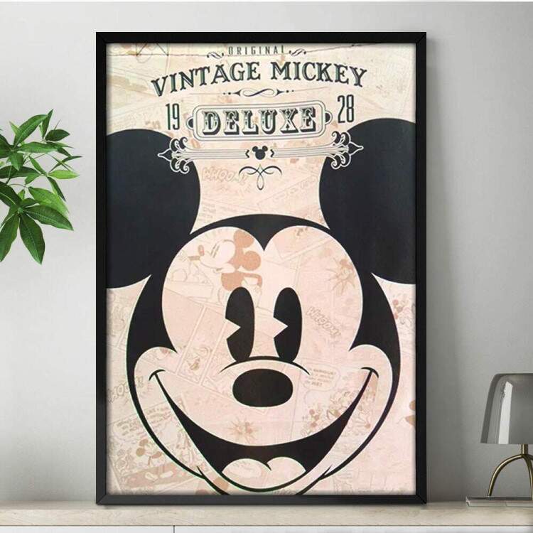 Quadro Decorativo Infantil Mickey Retro