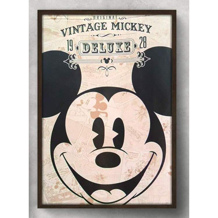 Quadro Decorativo Infantil Mickey Retro