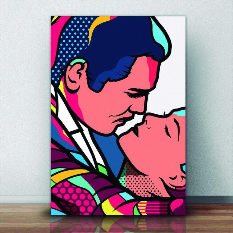 Quadro Decorativo Pop Art Casal