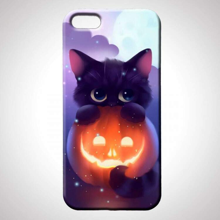 Capa para Celular Animais Gato Halloween