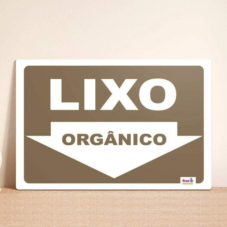 Placa Decorativa Sinalizao Lixo Orgnico