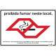 Placa Decorativa Sinaliza��o Proibido Fumar