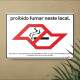 Placa Decorativa Sinaliza��o Proibido Fumar