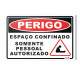 Placa Decorativa Sinaliza��o Espa�o Confinado