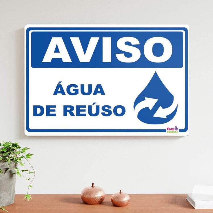 Placa Decorativa Sinalizao gua de Reso 2