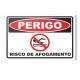Placa Decorativa Sinaliza��o Risco de Afogamento