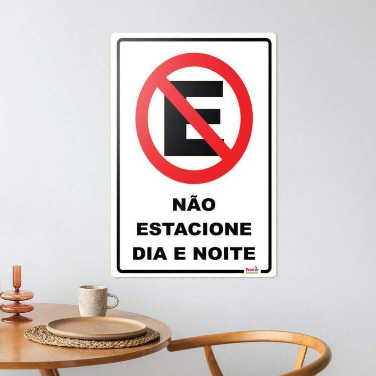 Placa Decorativa Sinalizao No Estacione
