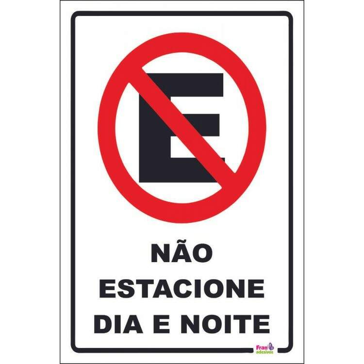 Placa Decorativa Sinalizao No Estacione