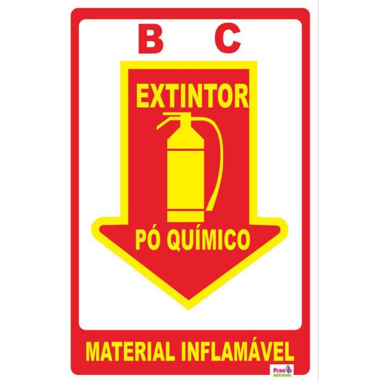 Placa Decorativa Sinalizao Extintor BC