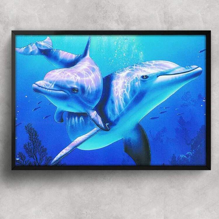 Quadro Decorativo Animais 10 - Golfinhos