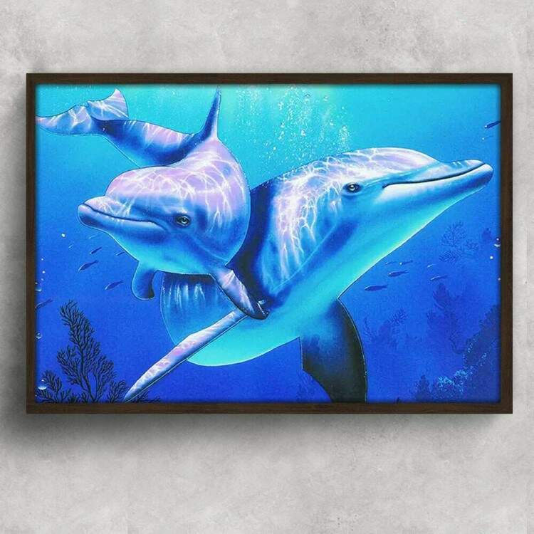 Quadro Decorativo Animais 10 - Golfinhos