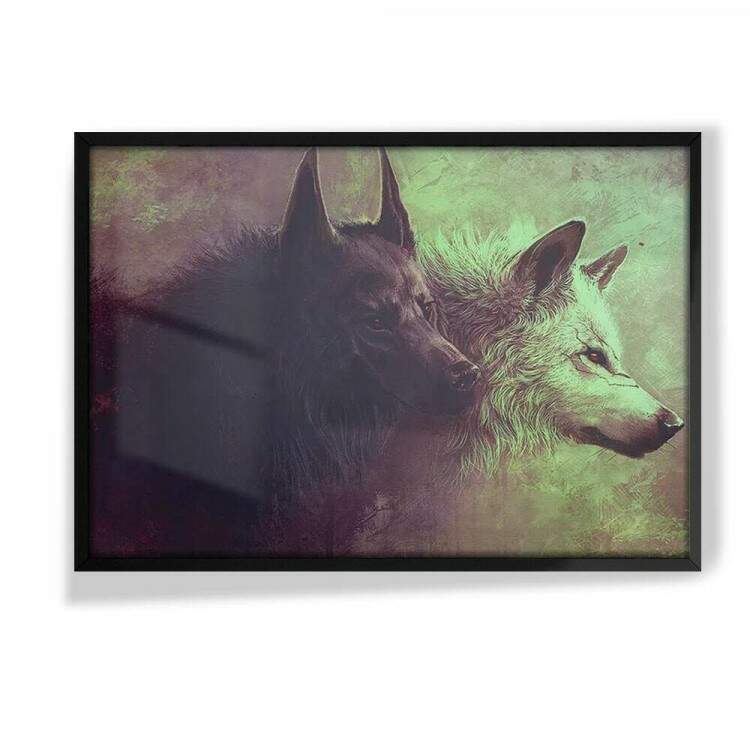 Quadro Decorativo Animais 50 - Lobos