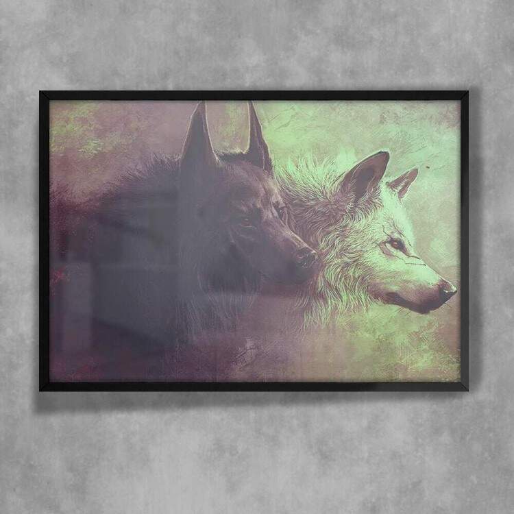 Quadro Decorativo Animais 50 - Lobos