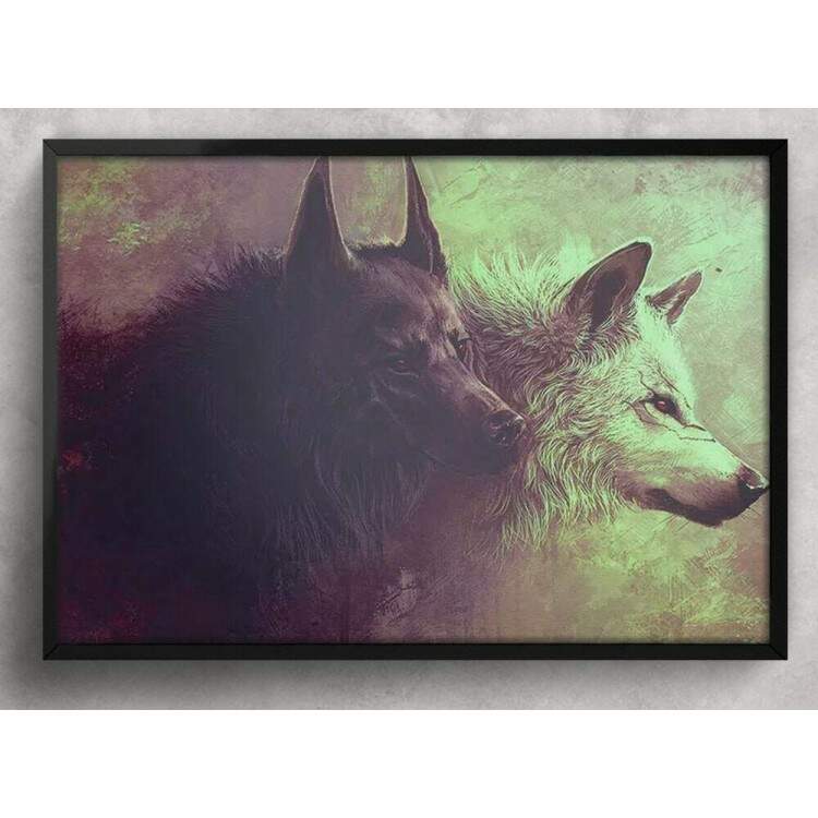 Quadro Decorativo Animais 50 - Lobos